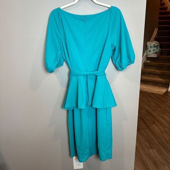 Ashley Stewart Belted Off The Shoulder Dress 14/16 - Picture 5 of 10